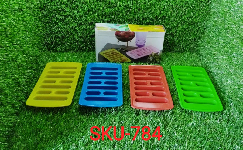 0784 4 Pc Fancy Ice Tray used widely in all kinds of household places while making ices and all purposes. DeoDap